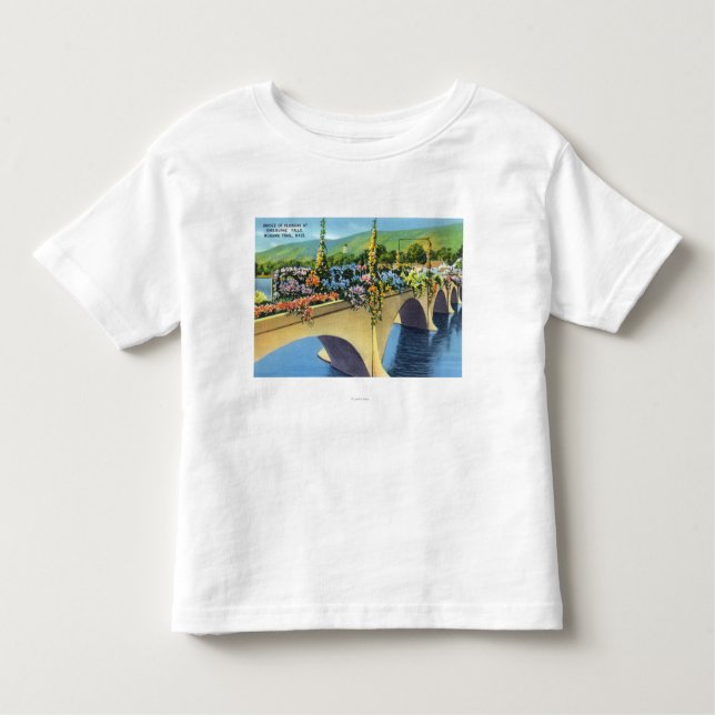 Camiseta De Bebé Shelburne baja puente de flores (Anverso)