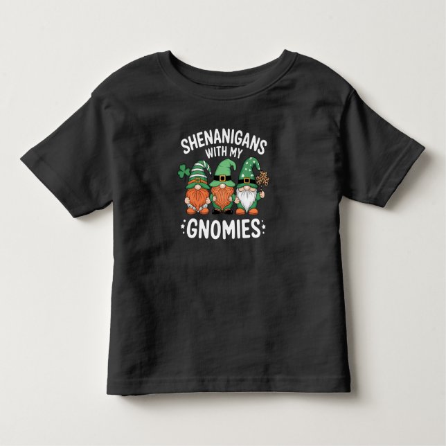 Camiseta De Bebé Shenanigans with My Gnomies St Patrick's Day Irish (Anverso)