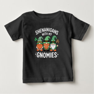 Camiseta De Bebé Shenanigans with My Gnomies St Patrick's Day Irish