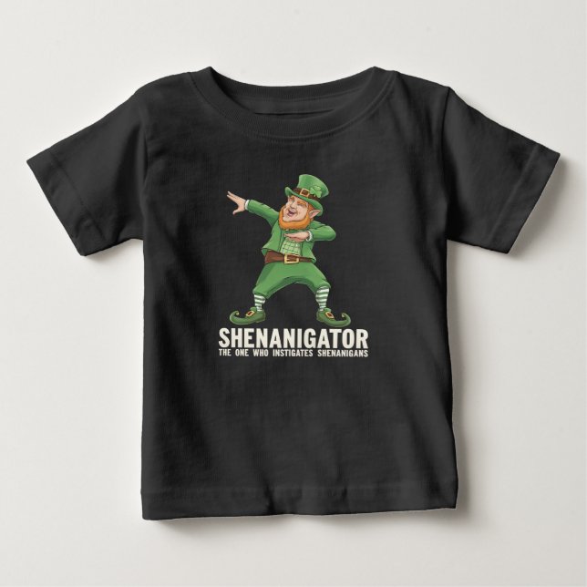 Camiseta De Bebé Shenanigator Dabbing Duende Día de San Patricio (Anverso)