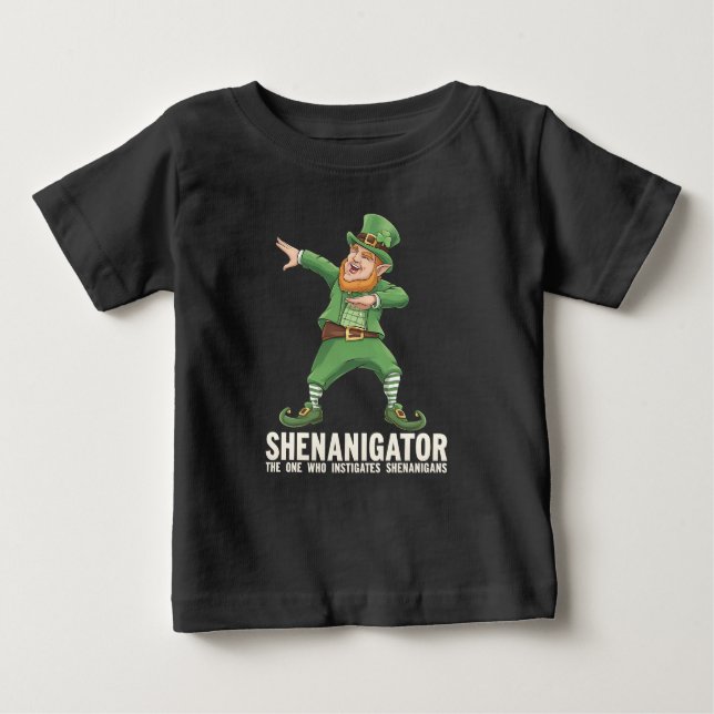 Camiseta De Bebé Shenanigator Dabbing Leprechaun San Patrick (Anverso)
