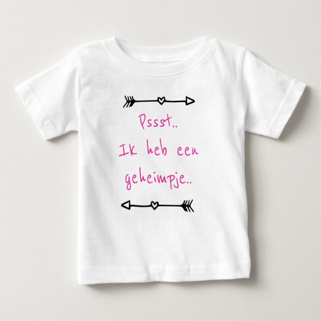 Camiseta De Bebé shhh.. Ik heb een geheim.. (Anverso)