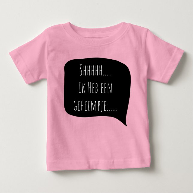 Camiseta De Bebé shhh.. Ik heb een geheim... grote zus (Anverso)