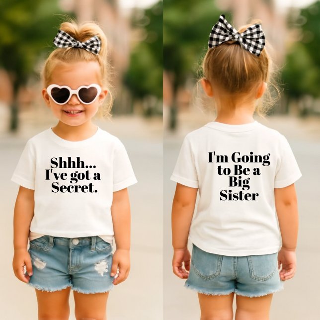 Camiseta De Bebé shhh... I've got a secret I'm Going to Be a Big  (Subido por el creador)