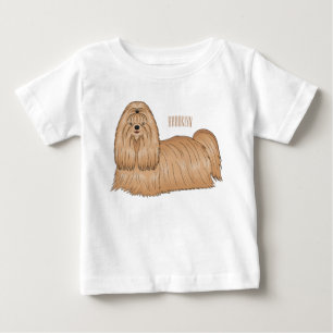 Camiseta De Bebé Shih tzu personalizado de pelo largo ilustracion