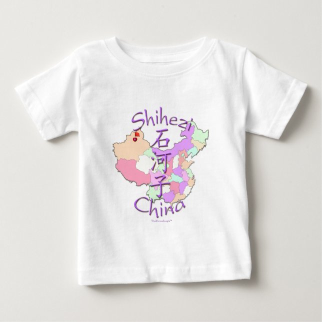 Camiseta De Bebé Shihezi China (Anverso)
