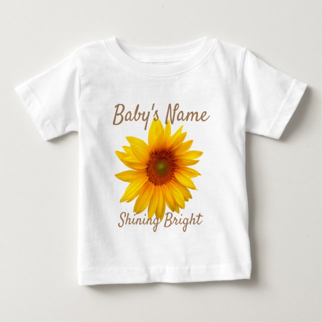 Camiseta De Bebé Shine Bright Sunflower (Anverso)