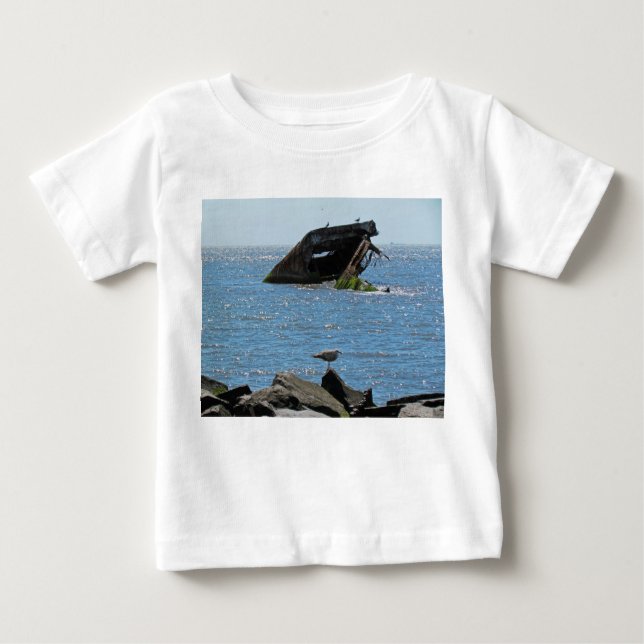 Camiseta De Bebé Shipwreck de Cape May (Anverso)