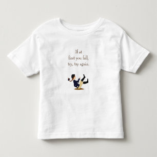 Camiseta De Bebé "Si al principio caes, inténtalo de nuevo". Ecuest