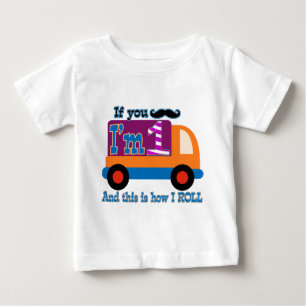 Camiseta De Bebé Si bigote, yo soy uno y así es como yo hago rodar