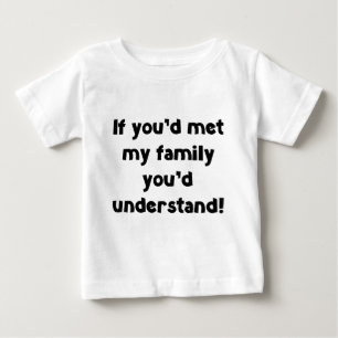 Camiseta De Bebé Si conocieras a mi familia lo entenderías