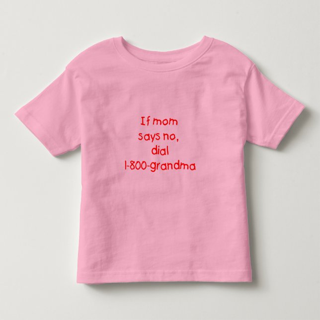 Camiseta De Bebé si la mamá dice no… (el rojo) (Anverso)
