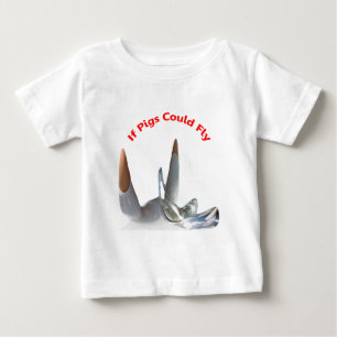 Camiseta De Bebé Si los cerdos pudieran volar