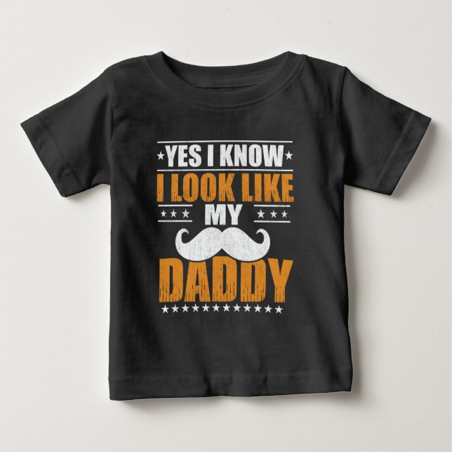 Camiseta De Bebé Sí, sé que me parece mi papá (Anverso)