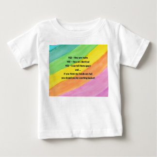 Camiseta De Bebé "Sí, son gemelos", camiseta del bebé arco iris