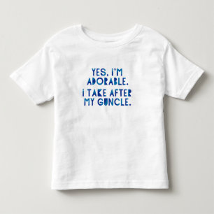 Camiseta De Bebé Sí, soy adorable. Tomo después de mi Guncle.