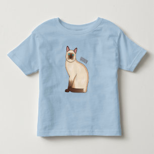 Camiseta De Bebé Siamese cat cartoon illustration