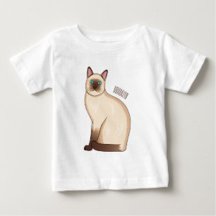 Camiseta De Bebé Siamese cat cartoon illustration