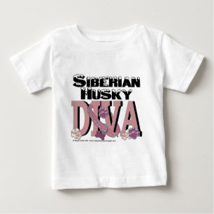 Camiseta De Bebé Siberian Husky DIVA