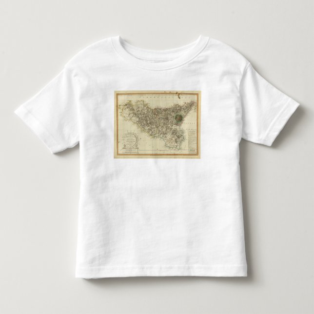 Camiseta De Bebé Sicilia, Italia (Anverso)