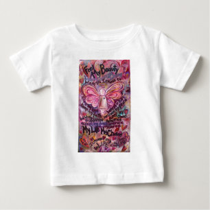 Camiseta De Bebé Siente mi belleza Ángel de Cáncer Rosa