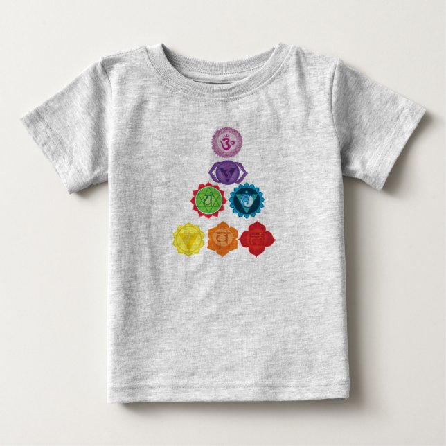 Camiseta De Bebé Siete Chakra para niños (Anverso)
