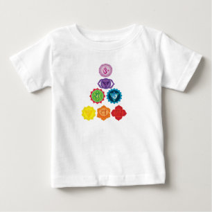 Camiseta De Bebé Siete Chakra Yoga bebé niño pequeño Ruffle Tee, bl