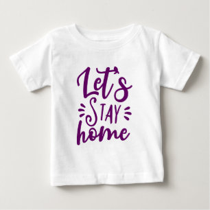 Camiseta De Bebé Sigamos en casa morado