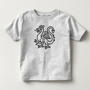 Camiseta De Bebé Sigilo de Basilisco Medieval Fantasía Heráldica Mi
