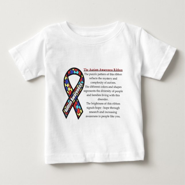Camiseta De Bebé Significado de la cinta del autismo (Anverso)