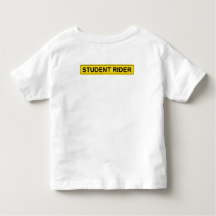 Camiseta De Bebé Signo de advertencia "Estudiante en bicicleta": gr