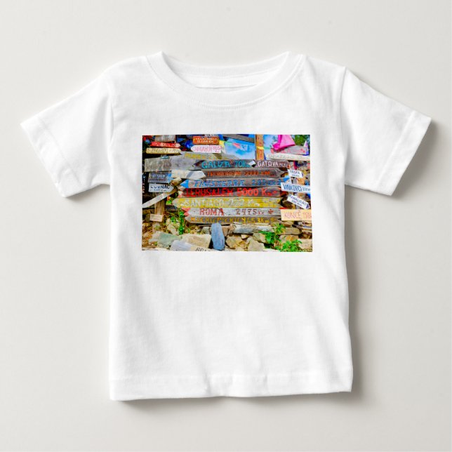 Camiseta De Bebé Signo de distancia (Anverso)