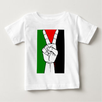 CAMISETA DE BEBÉ SIGNO DE LA PAZ DE LA BANDERA DE PALESTINA