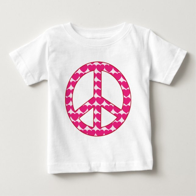 Camiseta De Bebé Signo de la paz del corazón (Anverso)