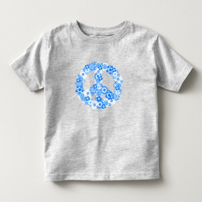 Camiseta De Bebé Signo de paz azul (Anverso)