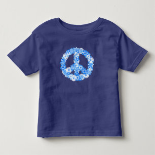 Camiseta De Bebé Signo de paz azul