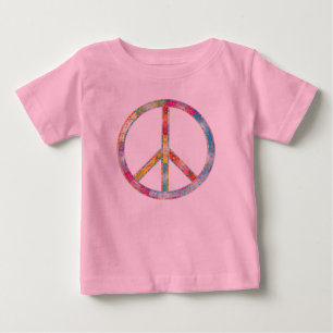 Camiseta De Bebé Signo de Paz Colorido