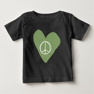 Camiseta De Bebé Signo de paz corazón