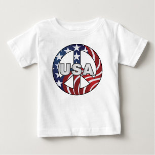 Camiseta De Bebé Signo de paz de Estados Unidos