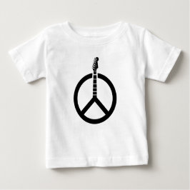 Camiseta De Bebé Signo de paz de guitarra