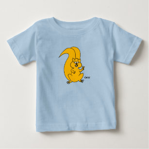 Camiseta De Bebé Signo de paz de la ardilla del Personalizado lindo