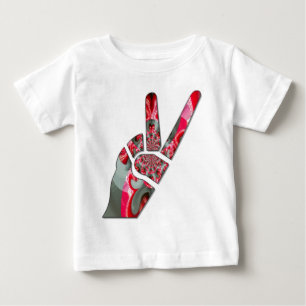 Camiseta De Bebé Signo de paz de mano