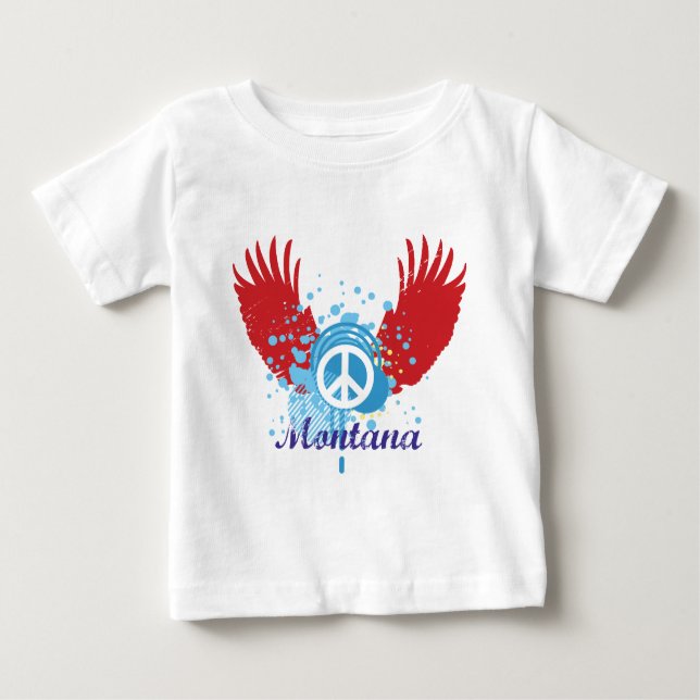 Camiseta De Bebé Signo de paz de Montana (Anverso)