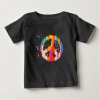 Signo de paz de tinte hippie símbolo del festival 