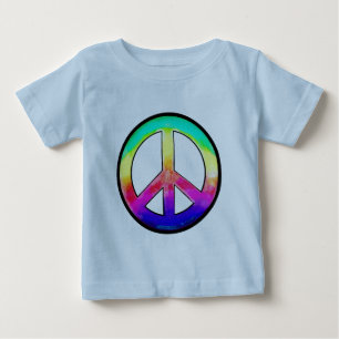 Camiseta De Bebé Signo de paz pastel pintado