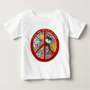 Camiseta De Bebé Signo de paz Protección animal