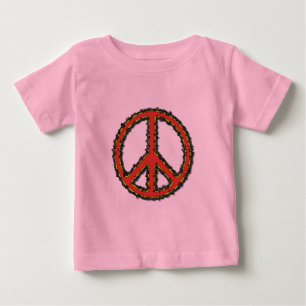 Camiseta De Bebé Signo de paz rojo Zig Zag
