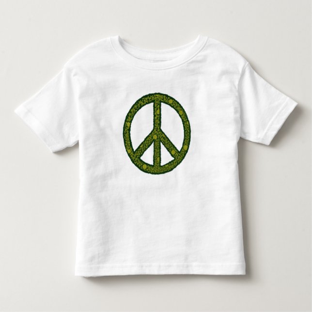 Camiseta De Bebé Signo de paz verde (Anverso)