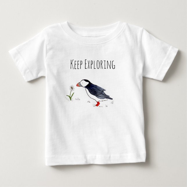 Camiseta De Bebé Sigue explorando las letras con ataúd (Anverso)