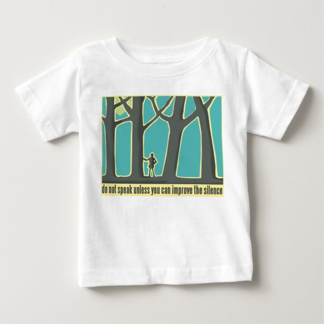Camiseta De Bebé Silencio forestal (Anverso)